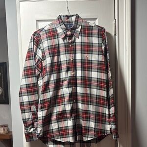 Polo by Ralph Lauren Red, White & Navy Plaid Button-Down Shirt